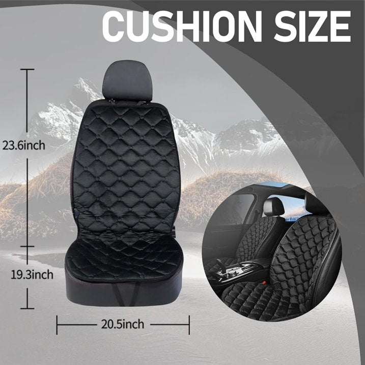 Car Seat Heater, Black Universal 12V Car Heated Seat Cushion, Cigarette Lighter Heated Seat Cushion, Temperature Adjustable, Fast Heating, Soft Warm Heating Pad for Most Auto (Driver)