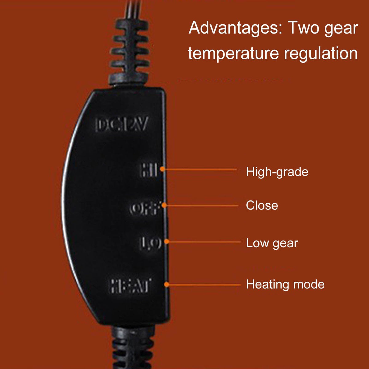 Car Seat Heater, 12V Portable Car Heating Pad, Cigarette Lighter Heated Seat Cushion, Fast Heating, Adjustable Temperature, Smart Stop, Universal Fit for Most Vehicles, Ideal for Winter Driving