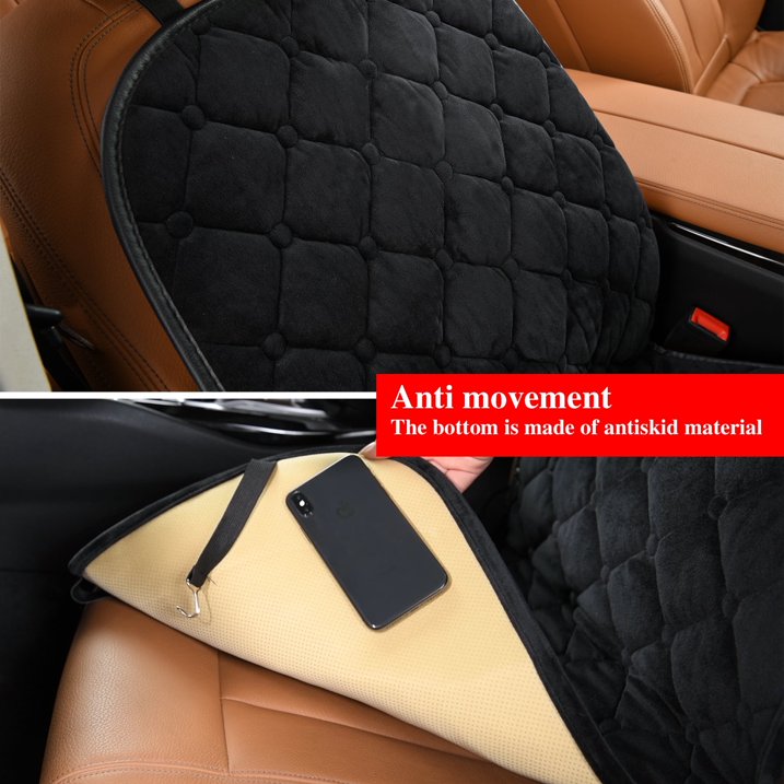 Car Seat Heater, Black Universal 12V Car Heated Seat Cushion, Cigarette Lighter Heated Seat Cushion, Temperature Adjustable, Fast Heating, Soft Warm Heating Pad for Most Auto (Driver)