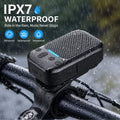 Bluetooth Bike Speaker with FM Radio, IPX7 Waterproof Wireless Speaker with Bike Mount, Magnetic Clip, TWS Stereo Pairing, TF Card Playback and Electric Bell for Cycling, Hiking and Outdoor Travel