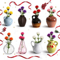 8 Pack Mini Vase Magnets for Fridge, Small Resin Vase Fridge Magnet for Kitchen Decor, 3D Vase Fridge Magnets without Plant for Refrigerator, Kitchen, Locker, Office, Christmas Decoration
