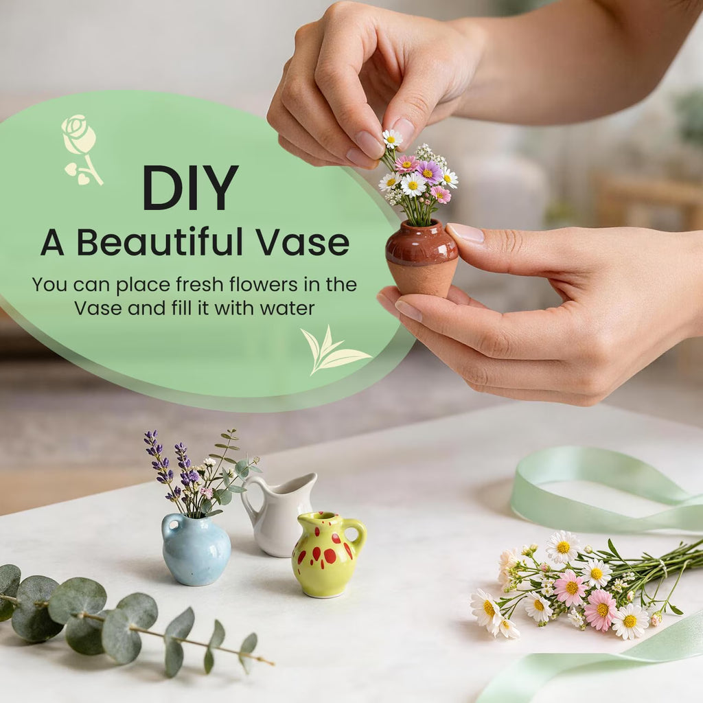 8 Pack Mini Vase Magnets for Fridge, Small Resin Vase Fridge Magnet for Kitchen Decor, 3D Vase Fridge Magnets without Plant for Refrigerator, Kitchen, Locker, Office, Christmas Decoration