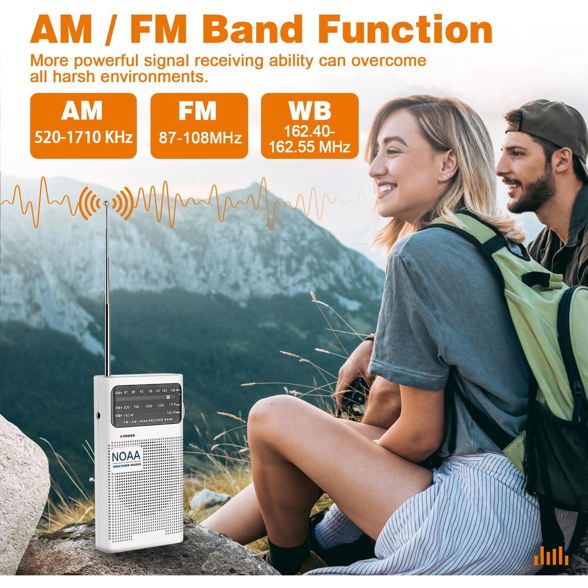 AM FM Radio Portable, Pocket Handheld Radio, Transistor Radio 2AA Battery Operated with Long Range Reception, Loud Speaker, Transistor Antenna, Earphone Jack, Small Gifts for Seniors Elderly
